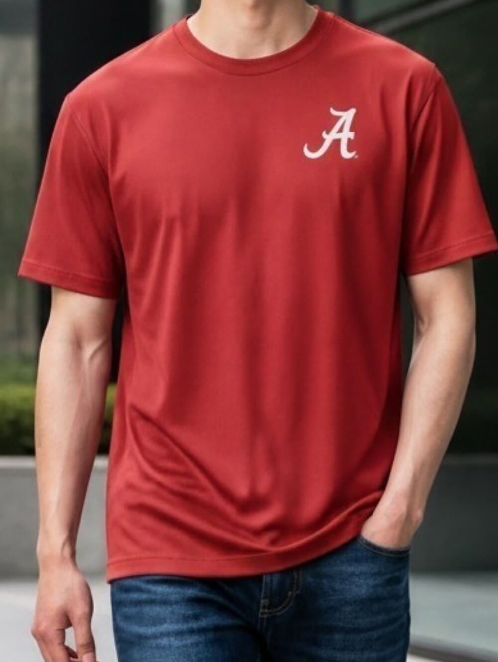 Columbia PFG Alabama Crimson Tide Youth XL 18/20 T-Shirt Omni-Shade Fishing Tee